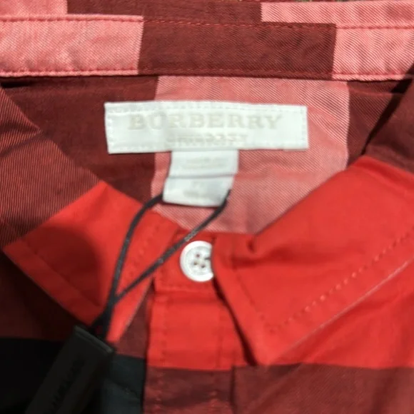 Plaid Kids Shirt - Red, Black, White - Picture 3 of 4